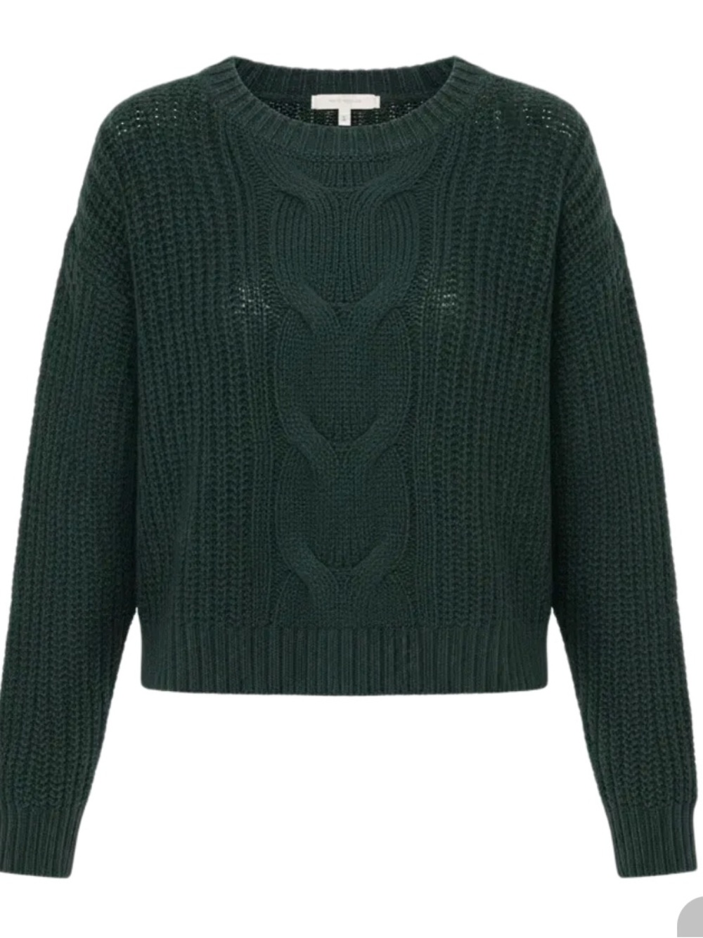 Vero Moda Deep Forest Green Cable Crew Sweater